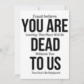 おかしな同僚マグ、あなたは死んでしまう注意 招待状 (正面)