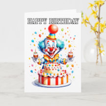 おかしな小さな誕生日パーティのピエロ