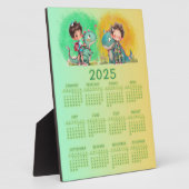 おかしな少年と恐竜の漫画 フォトプラーク (側面)