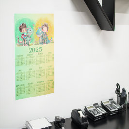 おかしな少年と恐竜の漫画 ポスター