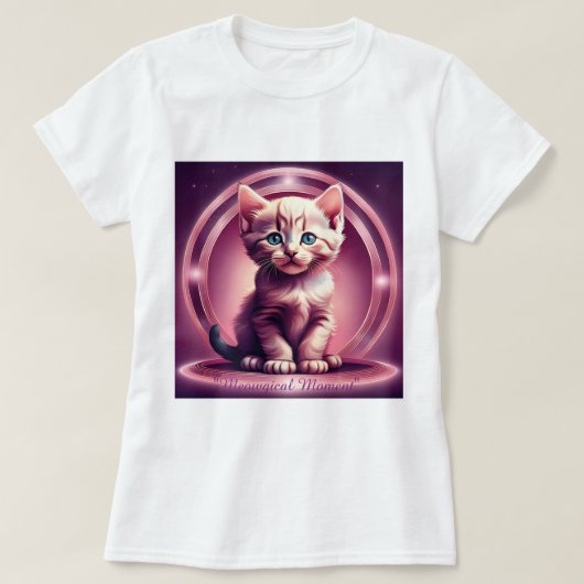 「おかしな瞬間」子猫Tシャツ Tシャツ (デザイン正面)