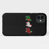 おかしな羊のクリスマスツリーのライト |赤い格子縞の贈り物 Case-Mate iPhoneケース (裏面(横))
