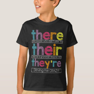 おかしな英文法の先生のユーモア Tシャツ