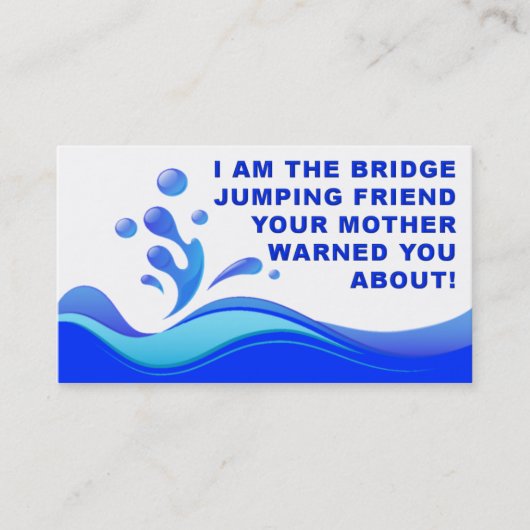 おかしな行動の個人的な紹介カード 名刺 (正面)