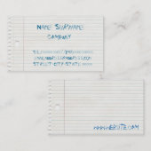 おかしな行動カード 名刺 (正面/裏面)