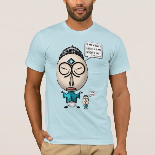 おかしな言い方…口ひげについて Tシャツ (正面)