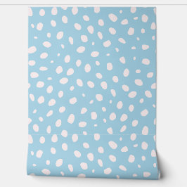 おかしな青 – 白パターン 壁紙