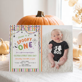 おかしな1歳のハロウィンお誕生日お祝い招待状 招待状