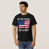 おかしなUSAフラグ 7月4日 Tシャツ (正面フル)
