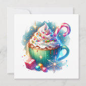 おかわいらし湯の色のクリスマスカップ (正面)