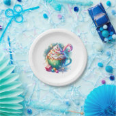 おかわいらし湯の色のクリスマスカップ ペーパープレート (パーティー)