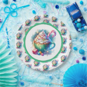 おかわいらし湯の色のクリスマスカップ ペーパープレート (パーティー)