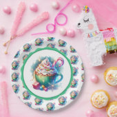 おかわいらし湯の色のクリスマスカップ ペーパープレート (パーティー)