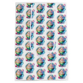 おかわいらし湯の色のクリスマスカップ ミディアムペーパーバッグ (裏面)