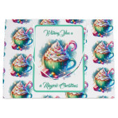 おかわいらし湯の色のクリスマスカップ ラージペーパーバッグ (正面)