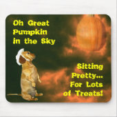 おかわいらし菓子をたくさん食べに座る マウスパッド (正面)