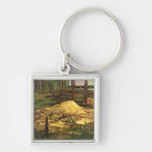 おがくずピット1876年 キーホルダー (正面)