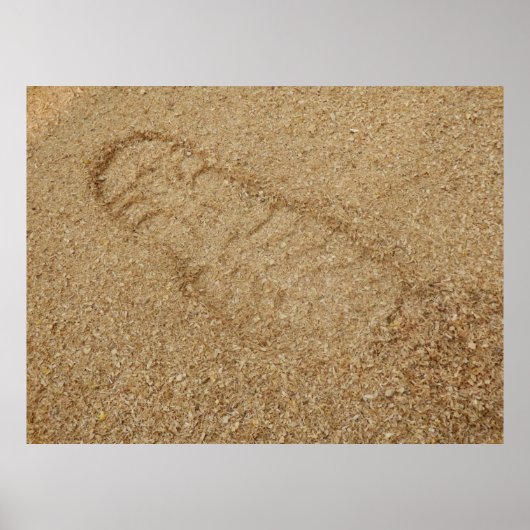 おがくずブーツプリントポスター ポスター (正面)