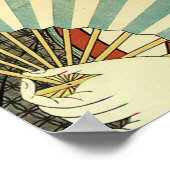 おぎ扇を持つ遊女 ポスター (角)