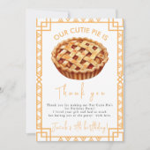 おくれちゃんの1歳の誕生日パーティー サンキューカード (正面)