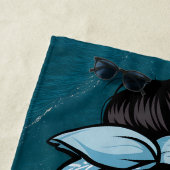 おくれ毛のポニーテールが可愛いビーチガール ビーチタオル (インサイチュ)