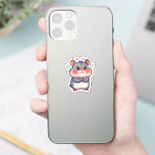 おこったハムスター ステッカー シール (スマートフォン)