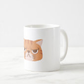 おこった顔のオレンジタビー猫 コーヒーマグカップ (正面右)