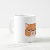おこった顔のオレンジタビー猫 コーヒーマグカップ (正面左)