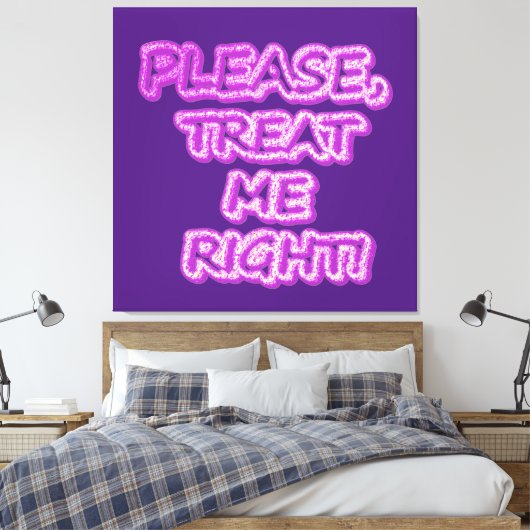 「おごってちょうだい!!」 かわいいデザイン。買今 キャンバスプリント (インサイチュ (寝室))