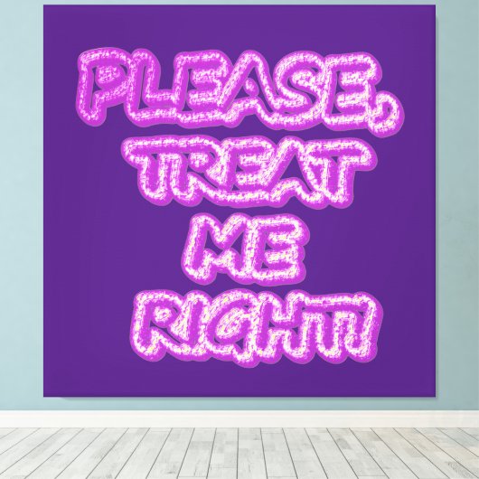 「おごってちょうだい!!」 かわいいデザイン。買今 キャンバスプリント (インサイチュ (ウッドフロア))