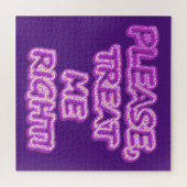 「おごってちょうだい!!」 かわいいデザイン。買今 ジグソーパズル (横)