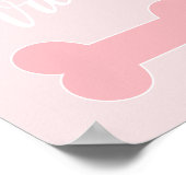 おごる子犬の時間パーティーサインピンク ポスター (角)