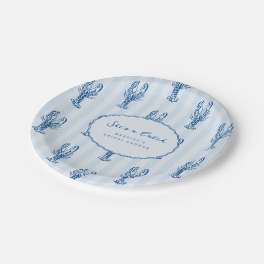 おさかなの花嫁 | サマーロブスターの結婚前お披露目パーティー ペーパープレート (アングル)