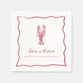 おさかなの花嫁 | 海岸のカニ 結婚前お祝いパーティー スタンダードカクテルナプキン (正面)