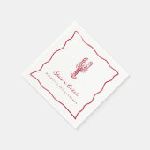 おさかなの花嫁 | 海岸のカニ 結婚前お祝いパーティー スタンダードカクテルナプキン (角)