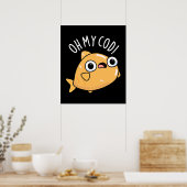 おさかなコッドのユーモア魚パンダークBG ポスター (キッチン)
