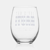 おさかなパーティー ステムなしワイングラス (裏面)