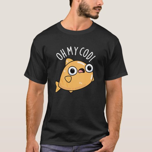 おさかな様のユーモア マリン パン ネイビーBG Tシャツ (正面)