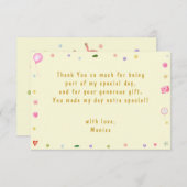 おさるのジャンプするモンキーズの誕生日パーティー サンキューカード (正面/裏面)