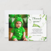 おさるのスイートピー　ファーストバースデー サンキューカード (正面)