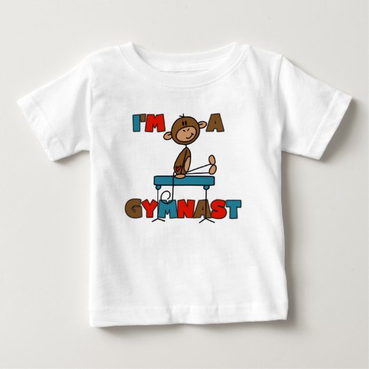 おさるの体操選手 ベビーTシャツ (正面)