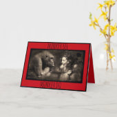 おさるの真似してMonkey Do 記念カード カード (黄色い花)