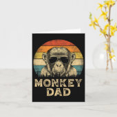 おさるパパ おさる好き パパ 父の日 カード (黄色い花)