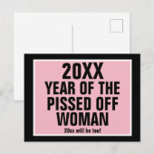 おしおれた女性の雪の結晶の年 ポストカード (正面/裏面)