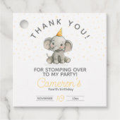 おしっこいゾウ子供の誕生日 フェイバータグ (正面)