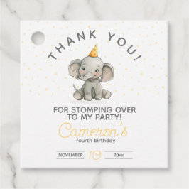 おしっこいゾウ子供の誕生日 フェイバータグ