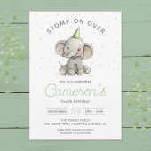 おしっこいゾウ子供の誕生日 招待状