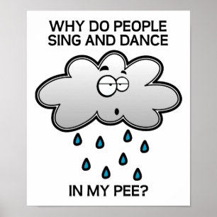 おしっこで歌って踊ろう Funny Poster ポスター