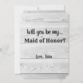 おしっこをするためにあなたの助けが必要な結婚式の伴娘の招待状 招待状 (裏面)