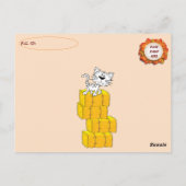 おしっこポルクチョップキャット/子猫はがき ポストカード (裏面)